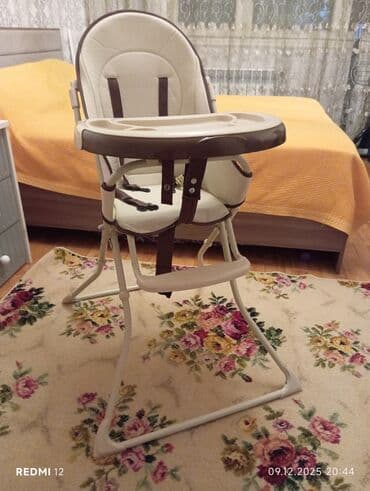 oyun maşını: Uşaq yemək stulu - Rəng: bej və qəhvəyi kombinasiya - Material — 2