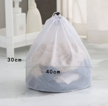 paltar yigmaq ucun cantalar: Çirkli paltarları yığmaq və yuduzdurmaq üçün torlu kisə 30x40 ölçüsü — 4