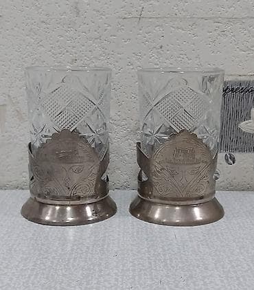 karaca qab: Stəkanlar, rəng - Gümüşü, 1 əd, SSRİ — 1