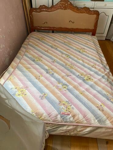 купить двуспальную кровать: İşlənmiş, Sadə matras, İki nəfərlik — 2