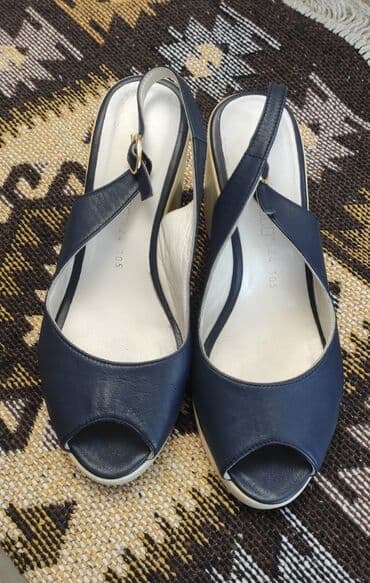 женские пляжные шлепанцы: Размер: 37, цвет - Синий, Б/у — 3