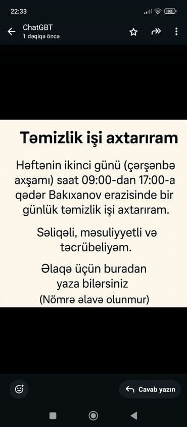 Iş axtarılır günlük