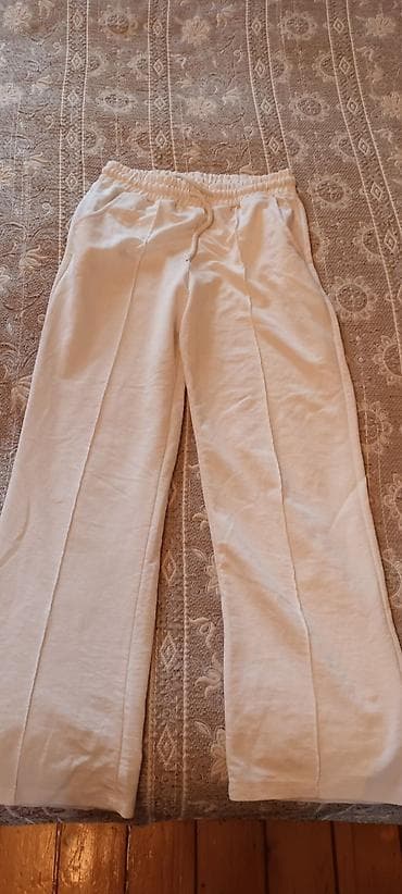 alt paltar: KREM AG RƏNGDƏ WALVAR SATILIR - Model: düz kəsim, geniş balaq - — 1