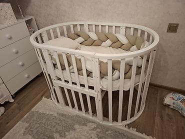 качели в баку: Для девочки и мальчика, Овальная, Колыбель, С бортиками, С матрасом, С механизмом качания — 5