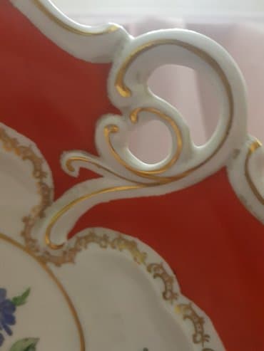 meyve qabı: Qedimi bowqab gdr 1950 illin j'lemenau meysen buketi cox nadir antik — 5