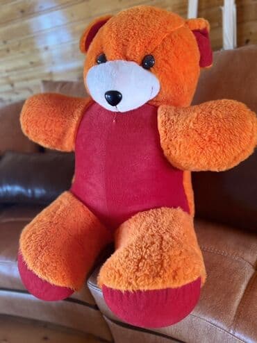 nəfəs alan ayı: Nəhəng plyuş ayı oyuncağı - Rənglər: parlaq narıncı bədən, tünd — 2