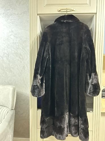 qara palto: Kürk, XL, 2XL, 3XL, rəng - Qara — 7