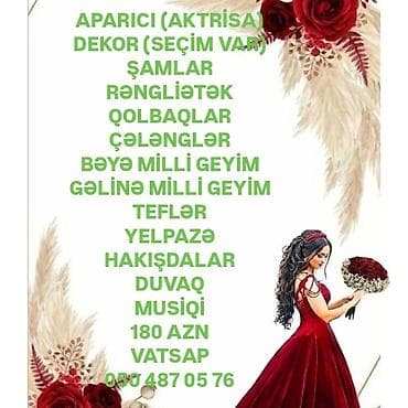 Xınayaxdı təşkilatı və dekoru 9 Tədbiriniz üçün tam konseptli