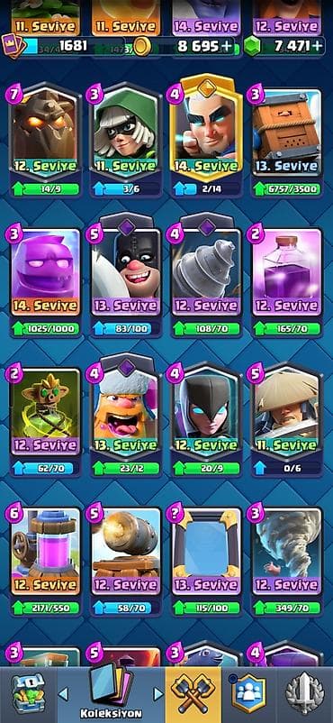 video reqstrator: Clash Royale hesabı – güclü və tam kart kolleksiyası ilə - Kral — 9