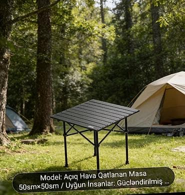 Yeni, Qatlanan, Metal, Kvadrat masa — 1