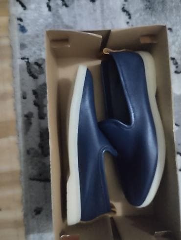 Ayaqqabılar: Məhsul: Kişi slip-on ayaqqabısı - Rəng: tünd mavi üst hissə, ağ — 2