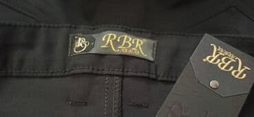 qara cins salvarlar: RBR brendi kişi şalvarı – qara rəngdə, klassik-kazual üslub. - Parça — 3