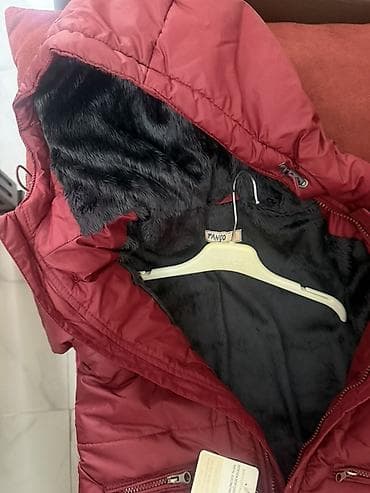 Üst geyimləri: Uşaq qış gödəkçəsi – Panço brendi(yeni) yaş-6-7 - Rəng: tünd bordo - — 1