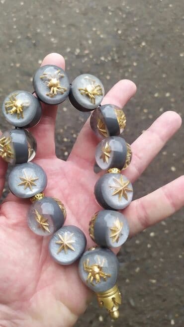 Kişi ayaqqabıları: Məhsul: Dekorativ təsbeh Təsvir: - Böyük ölçülü, dairəvi muncuqdan — 4