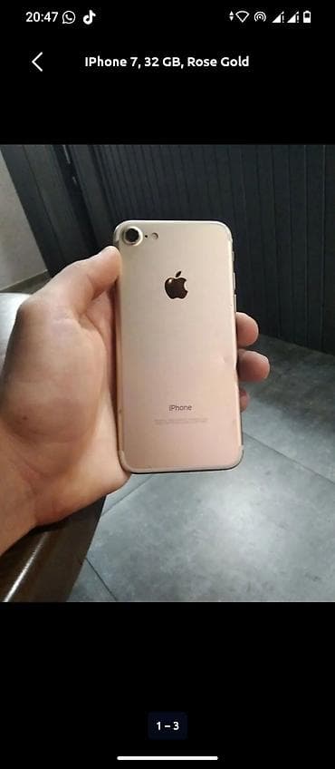 apple iphone x: IPhone 7, 32 GB, Rose Gold, Barmaq izi — 3