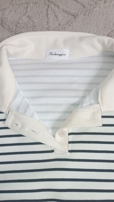 hind geyimləri: Zolaqlı polo sviter - Brend: Shishangyizu (etiket üzərində) - Rəng — 2