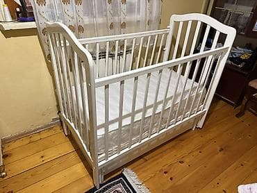 mebel taxtalari: Oğlan və qız üçün, Dördbucaq, Beşik, Dəstsiz, Matras ilə, Yellənmə mexanizmsiz — 3