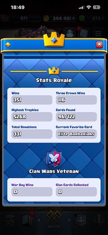 pubg buz 4: Clash Royale hesabı - Kupa: 5238 (rekord 5268) - Qızıl: 344 451 - — 4