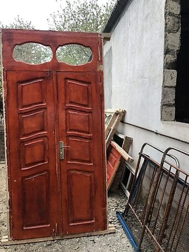 taxta lustur: İkiyarpaqlı taxta giriş qapısı - Material: təbii ağac - Rəng — 4