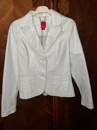 deri pencekler: Ağ rəngli qadın dəri bleyzer Almanyadan alıb 1-2 defe geynilib yaxşi — 1