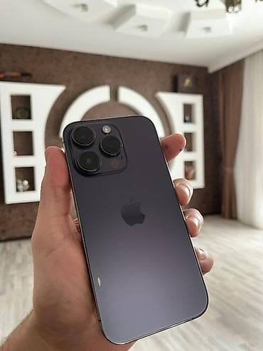 iphone 12 pro: IPhone 14 Pro, 256 GB, Deep Purple, Simsiz şarj — 1