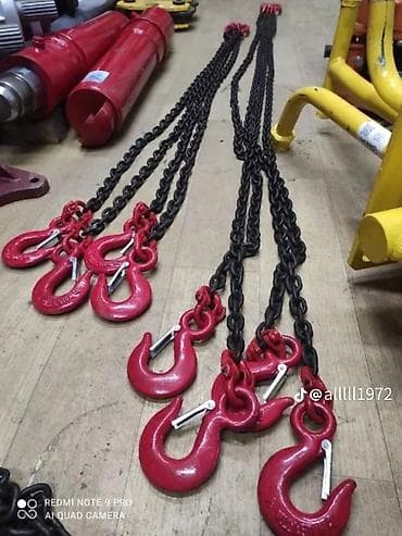 Qaldırıcı kranlar: Zəncirli qaldırıcı sling – 4 qol (4-leg) komplekt. Ölçülərə görə — 3