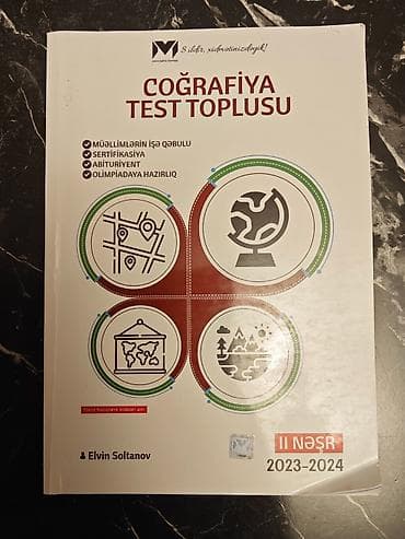 Velosiped ehtiyyat hissələri: Məhsul: “Coğrafiya Test Toplusu” – Elvin Soltanov Nəşriyyat: MHM — 1