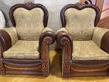 divan koja: Klassik üslubda mebel dəsti - Tərkib: 3 yerlik divan, 2 ədəd iri — 2