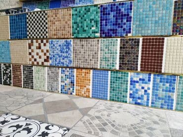 balkon ucun metlax: Mozaik və keramika plitələri — geniş seçim - Kiçik formatlı kvadrat — 1