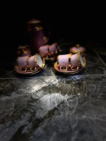 gren kofe qiymeti: Qəhvə dəsti, rəng - Çəhrayı — 2