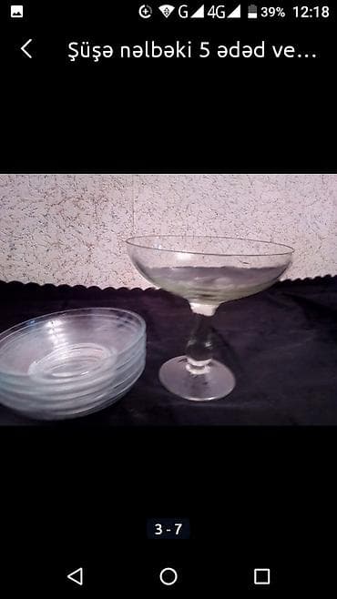 termos qab: Sovetin şüşə nəlbəki 5 ədəd ve bir ədəd konfet veya mürəbbə qabı — 2