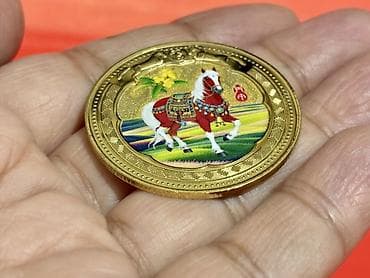 ereb pulu: Zodiak “At ili” temalı kolleksiya xatirə sikkələri – 2 ədəd set - Ön — 9