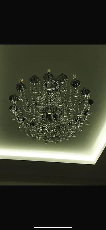 Çılçıraq, 10 və daha çox lampa, Xrustal
