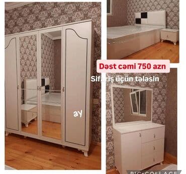 Кровати: 🛏 Yataq dəsti – sifarişlə hazırlanır 🎨 Rəng seçimi mövcuddur 📦 Dəstə — 1