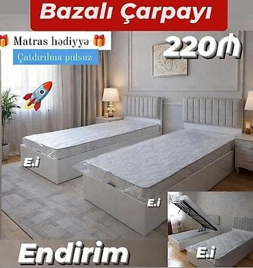 divara yigilan yataq: Təknəfərlik çarpayı, Bazalı, Matras ilə, Siyirməsiz — 1
