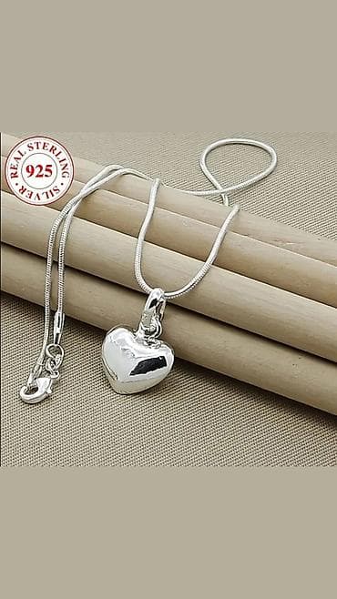 gence qizil instagram: Boyunbağı, Gümüş, 999 Əyar, Pulsuz çatdırılma, Ödənişli çatdırılma — 5