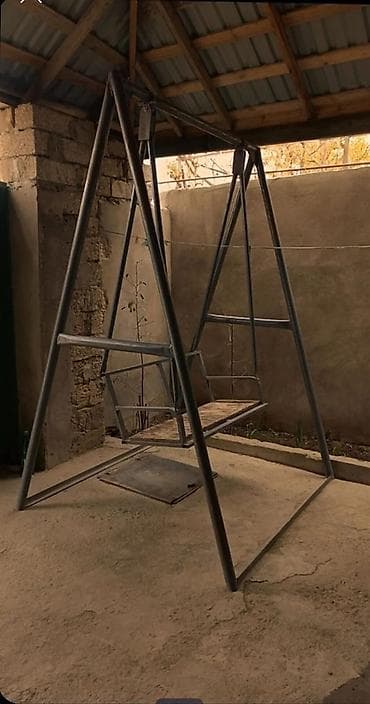 bag ucun stollar: Oturacaq-yelləncək, Zontiksiz, Metal — 3