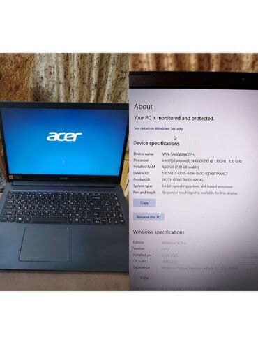 Настольные ПК и рабочие станции: Noutbuk Acer 250 azn Əla vəziyyətdədir, tam işləkdir. 8 ramdı. Ünvan — 1