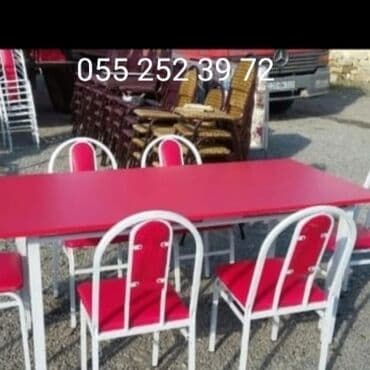 stul ev ucun: Qonaq otağı üçün, Yeni, Açılmayan, Dördbucaq masa, 8 stul — 13