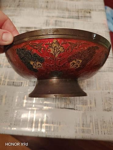 meyve qabı: Məhsul: əl işi dekorativ qab Xüsusiyyətlər: - Material: metal gövdə — 3