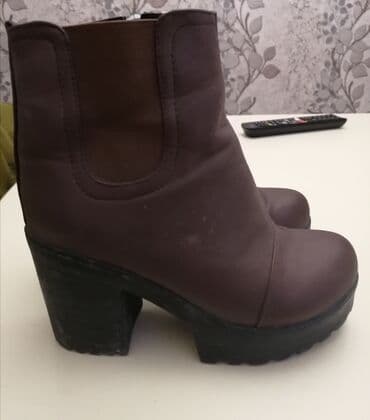 qiz ucun botlar: Ölçü: 37, rəng - Qəhvəyi, İşlənmiş — 1