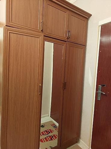 dehliz dolablar: 3 qapılı, Güzgülü, Qəhvəyi, Digər material, Açılan, Düz dolab — 2