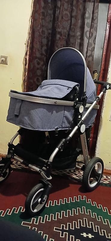 araba: Cynebaby 3‑ü 1‑də uşaq arabası dəsti - Rəng: mavi/boz - Dəst: şassi + — 2
