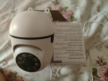 insta 360 qiymeti: Ağ rəngli, fırlanan korpuslu təhlükəsizlik kamerası. Led işiq, gecə — 1