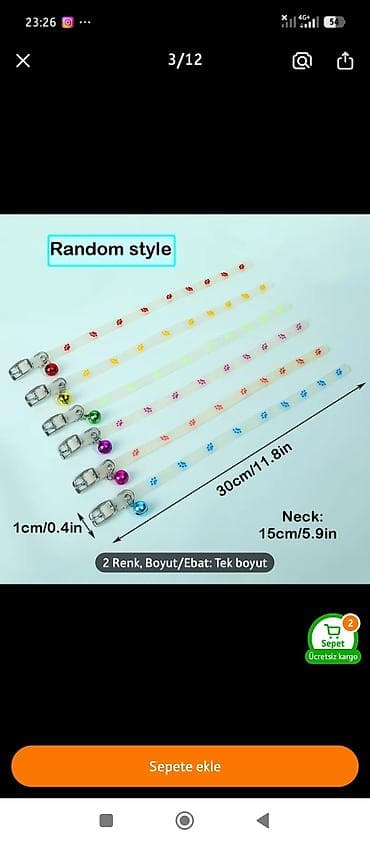 pişik tasması: Flüoresan pişik boyunbağı dəsti - Gecə parlayan silikon material — 4