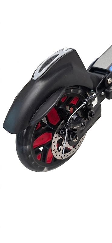 sukuturlar: Şəhər üçün yığcam skuter - Rəng: qara/gövdə, qırmızı detallı təkərlər — 3