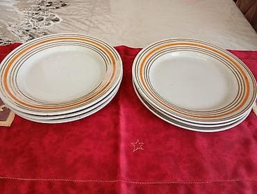 qizil sekilleri: Nahar dəsti, rəng - Ağ, Farfor — 1