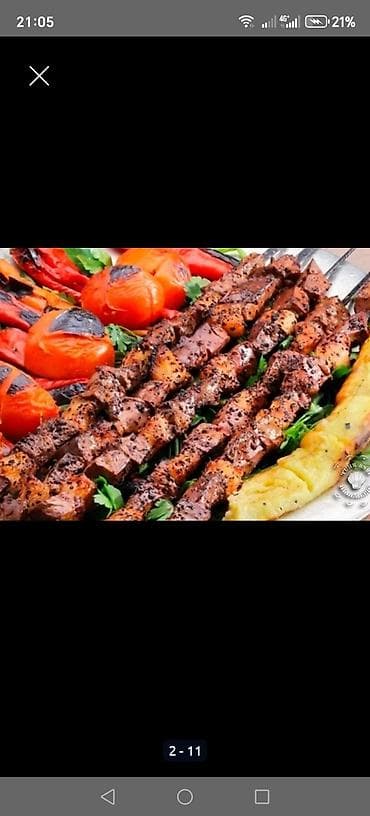 fincan uzərində cap: Kababçı – İşimiz Kabab Peşəkar manqal və kabab xidmətləri: - Açıq — 7