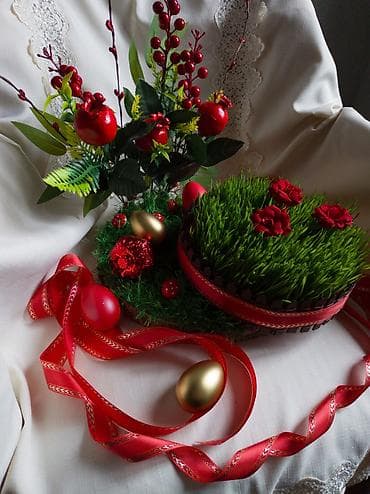 Şəkillər, tablolar: Novruz bəzək dəsti – süfrə və interyer üçün - Təbii səməni — 3