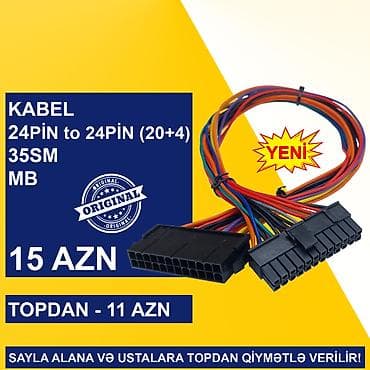 notebook satiram: Kabellər "4/8/24pin/MOLEX CPU/MB Original" SAYLA ALANA VƏ USTALARA — 8